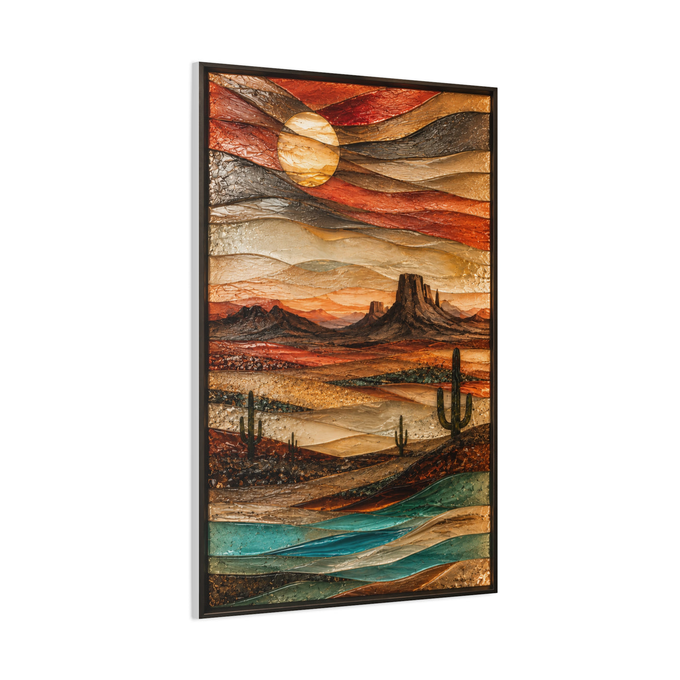 Fused Glass Desert Mirage Southwest Wall Art & Canvas Print