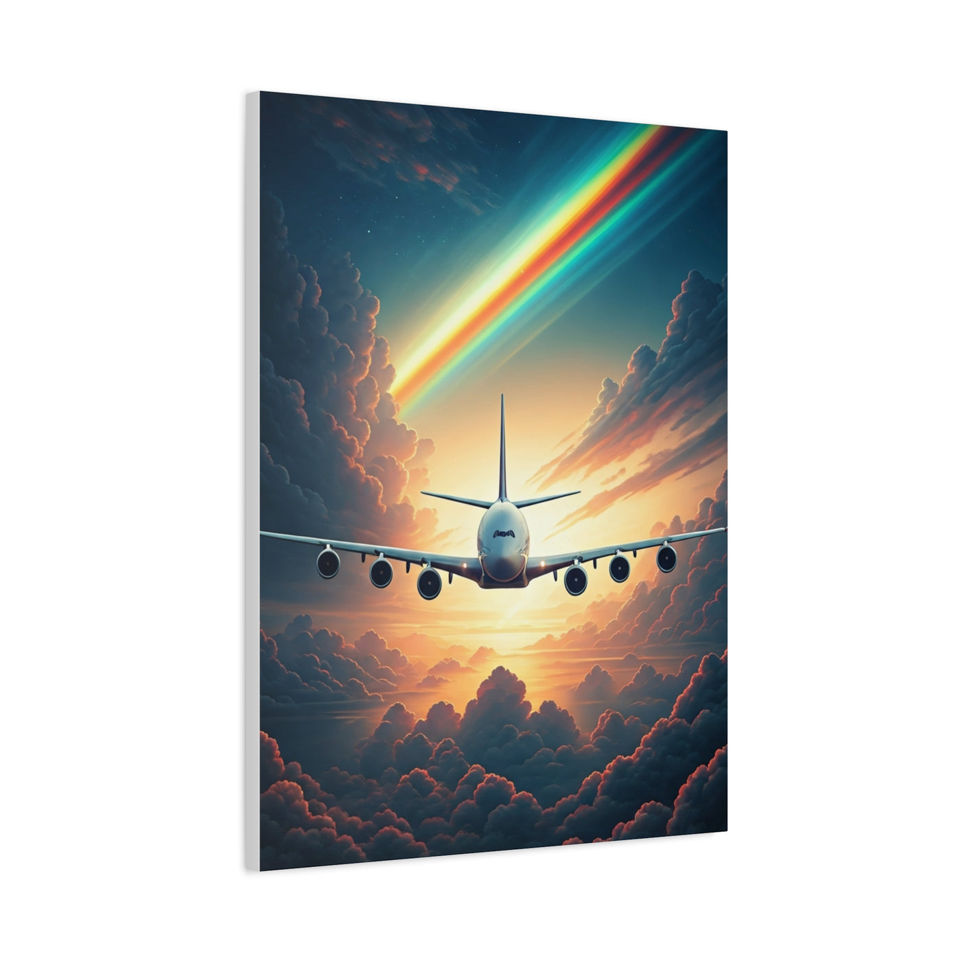 Rainbow Sky Flight Horizon Wall Art & Canvas Prints