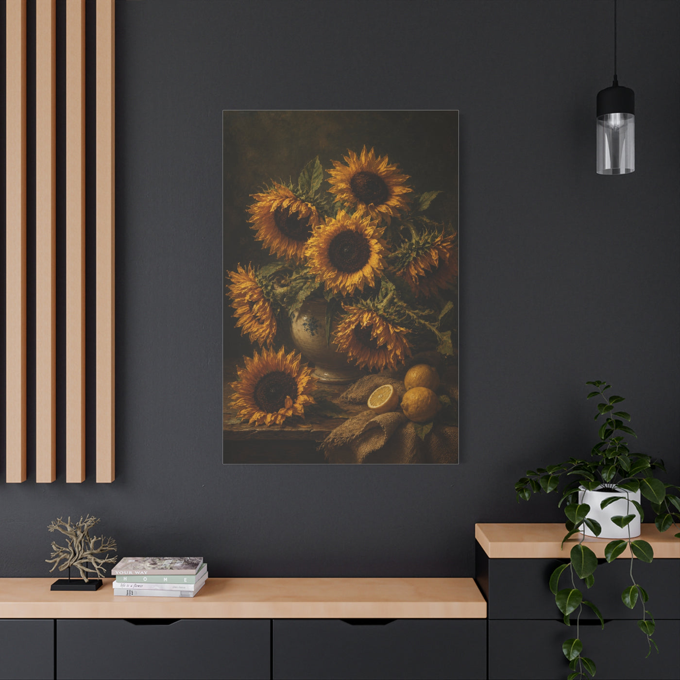 Old Master Sunflower Still Life Wall Art & Canvas Print