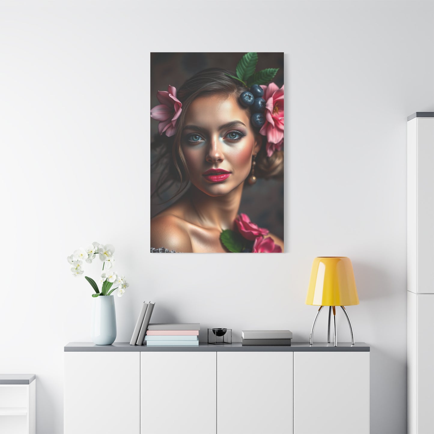 Supreme Blush and Blueberry Art Beautiful Collection Wall Art & Canvas Print