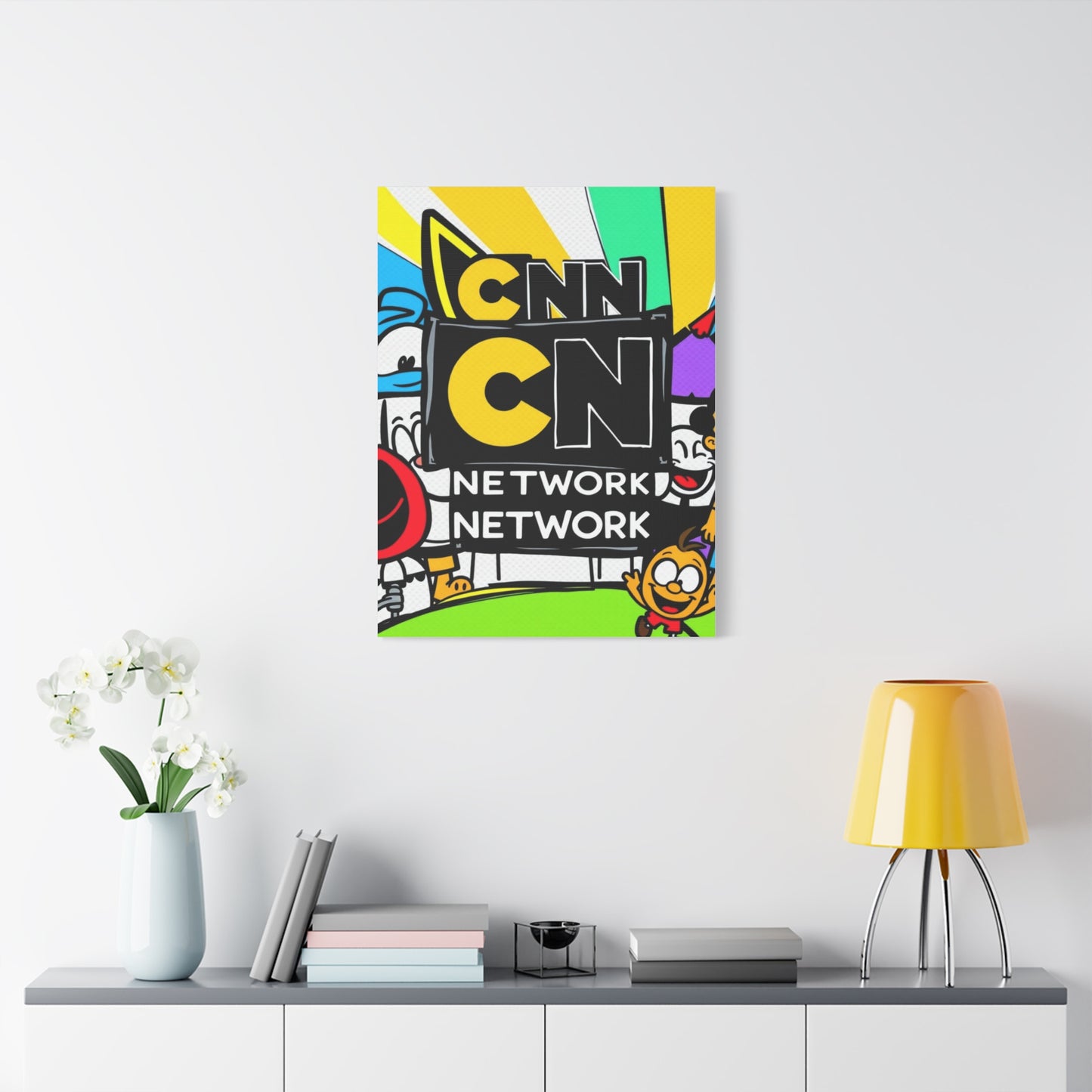 Chic Cartoon Mosaic Canvas Wall Art & Canvas Print