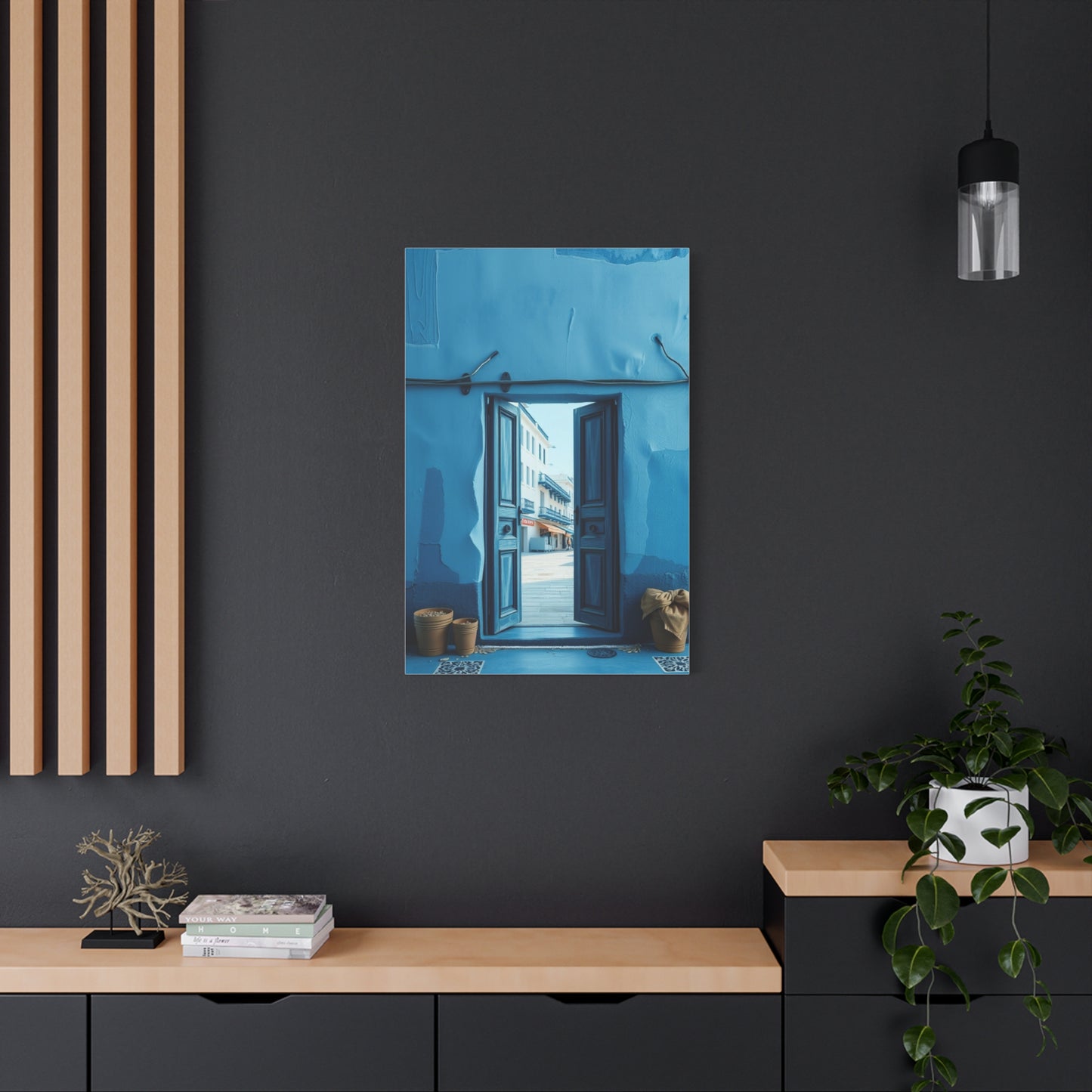 Blue and White Art Supreme Canvas Wall Art & Canvas Print