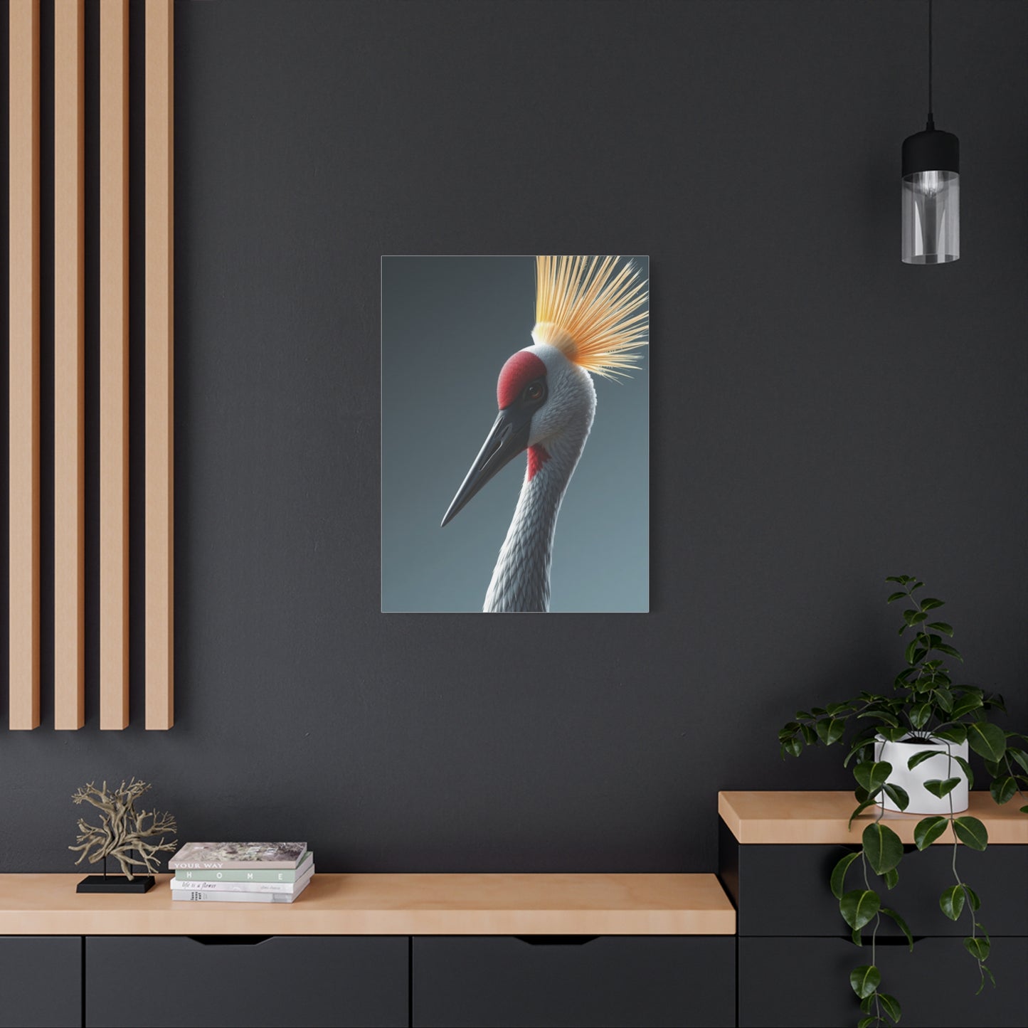 Crane Bird Art Luxury Canvas Wall Art & Canvas Print