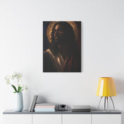 Christ with Golden Halo Contemporary Portrait Wall Art & Canvas Print