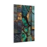 Emerald Stone Abstract Luxe Wall Art & Canvas Print