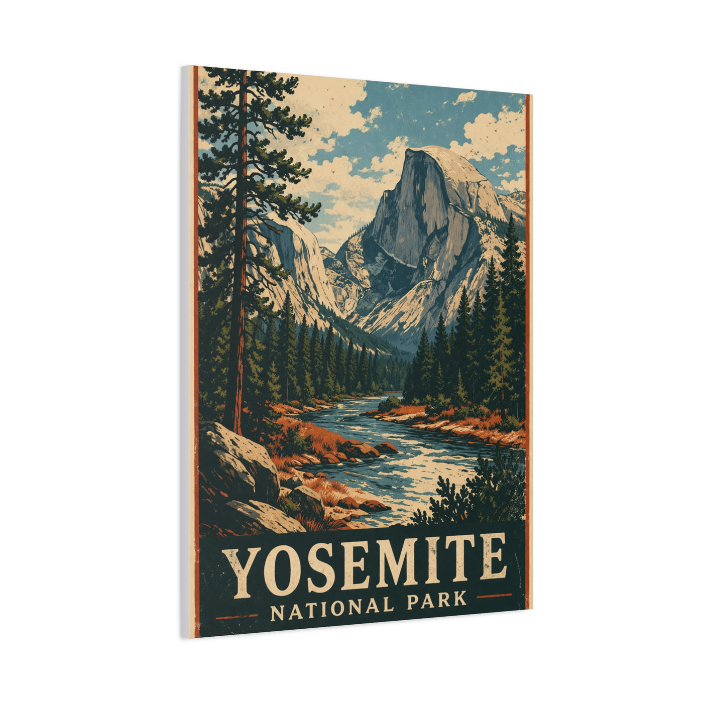 Vintage Yosemite National Park Poster Wall Art & Canvas Print