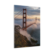 Golden Gate Bridge Through Morning Fog Wall Art & Canvas Print