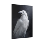 Elegant White Raven Portrait Wall Art & Canvas Print