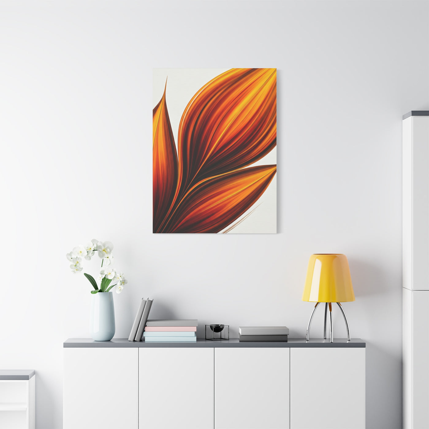 Golden Ember Bloom Abstract Wall Art & Canvas Prints