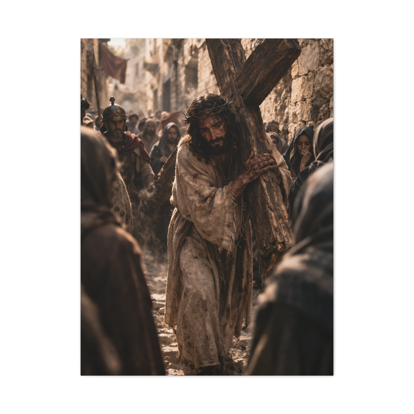 Jesus Carrying the Cross Sacred Path Wall Art & Canvas Print