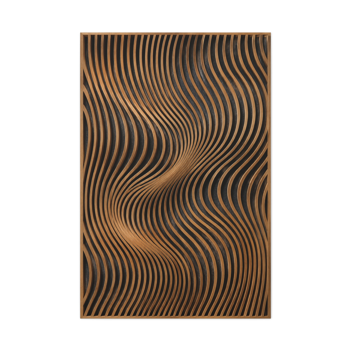 Minimal Slatted Wave Flow Panel Wall Art & Canvas Print