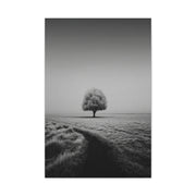 Lone Tree Winter Field Wall Art & Canvas Print