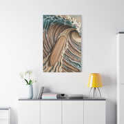 Surfboard Carved Barrel Wave Perspective Wall Art & Canvas Print