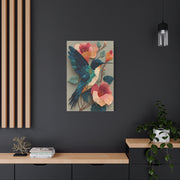 Hummingbird Botanical Collage Wall Art & Canvas Print
