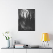 Moonlit Pine Forest Mystical Night Trees Wall Art & Canvas Print
