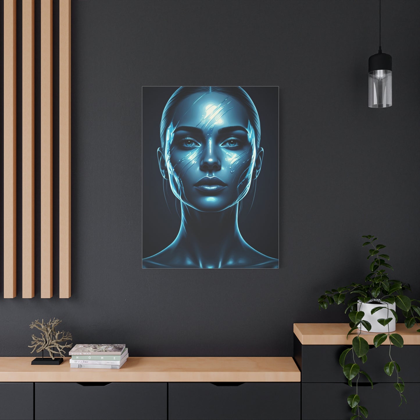 Luminous Blue Serenity Portrait Wall Art & Canvas Prints