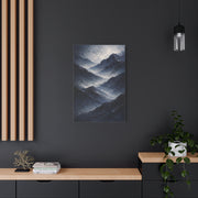 Textured Navy Mountain Horizon Wall Art & Canvas Print