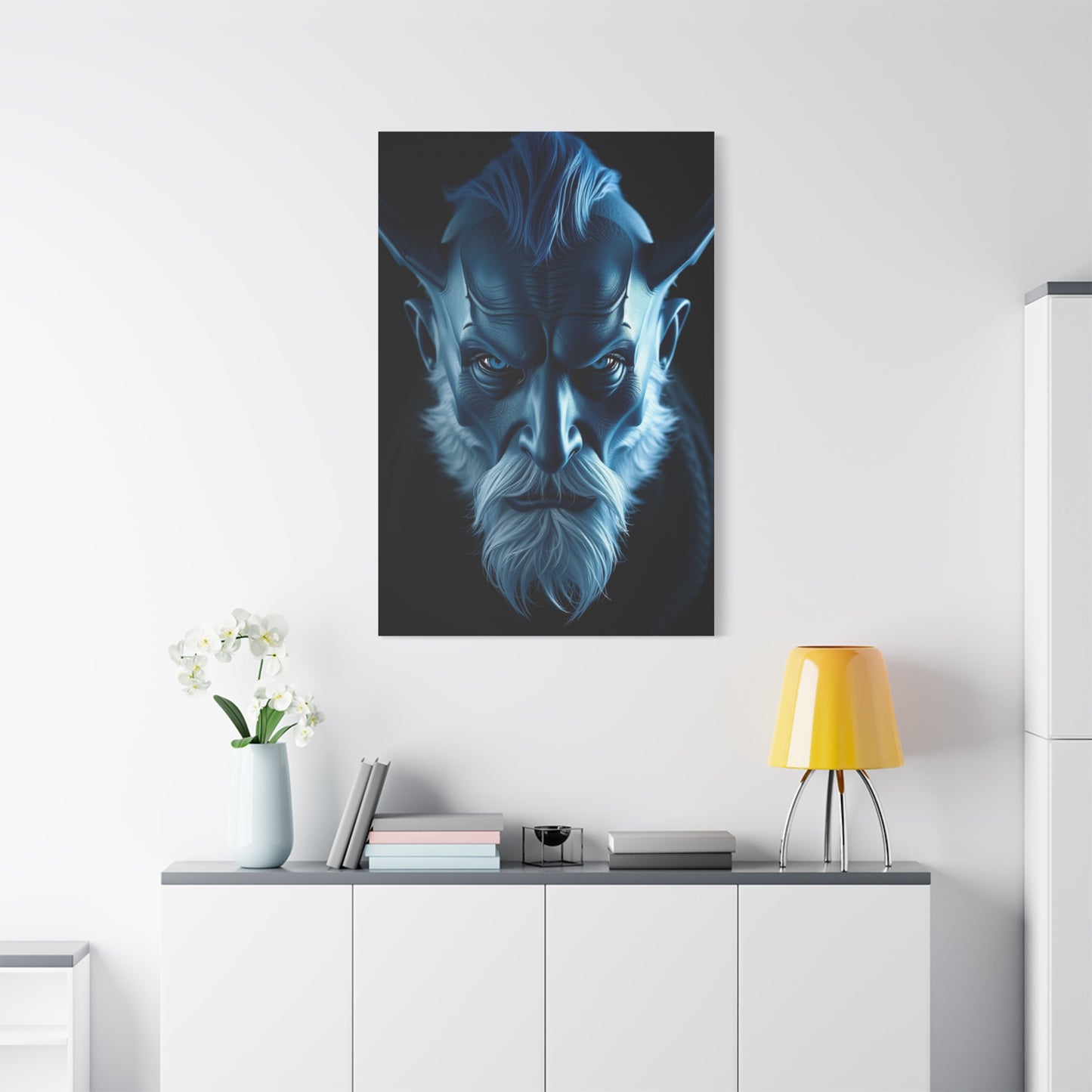 Vision Navy Blue Art Art Wall Art & Canvas Print