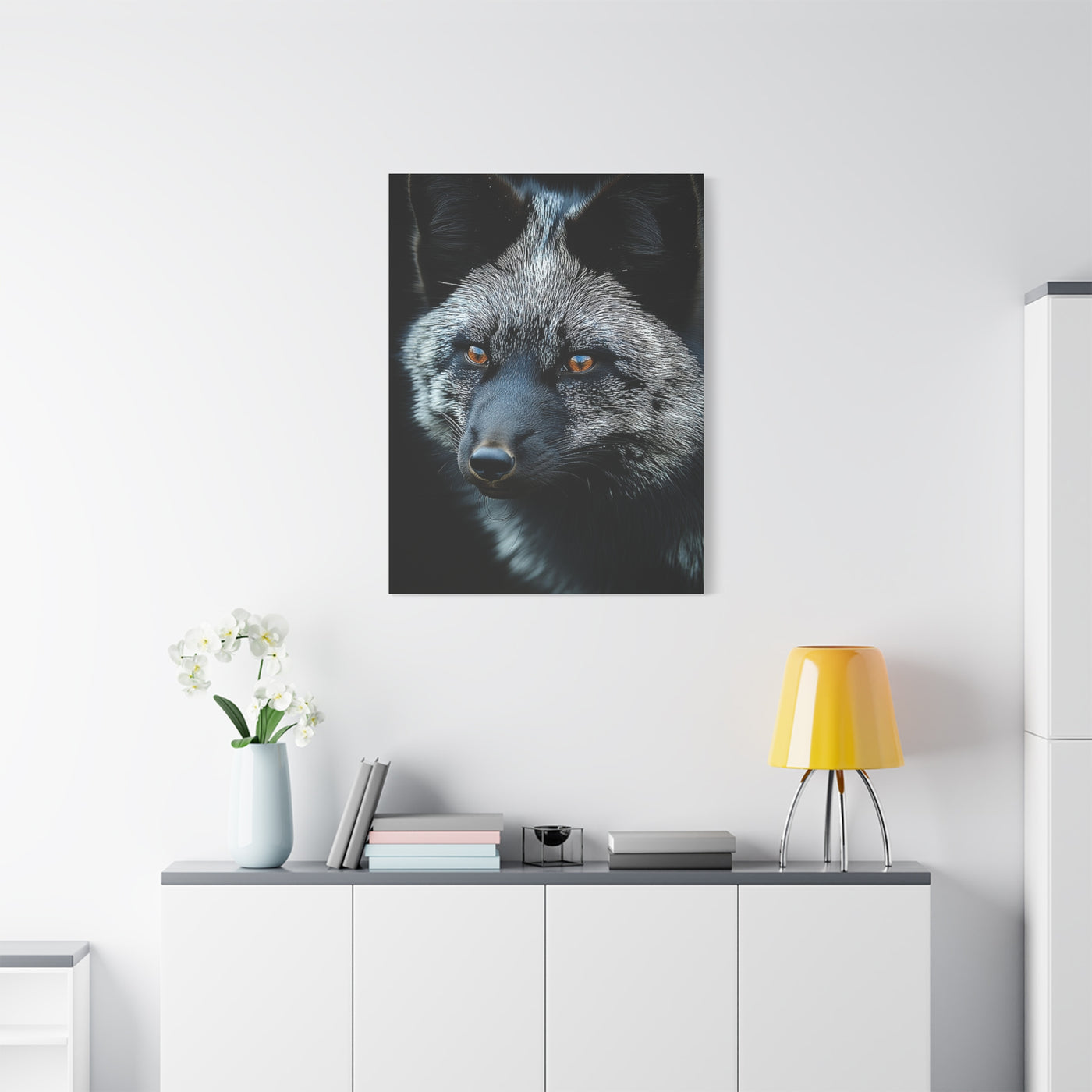 Silver Fox Velvet Portrait Wall Art & Canvas Print