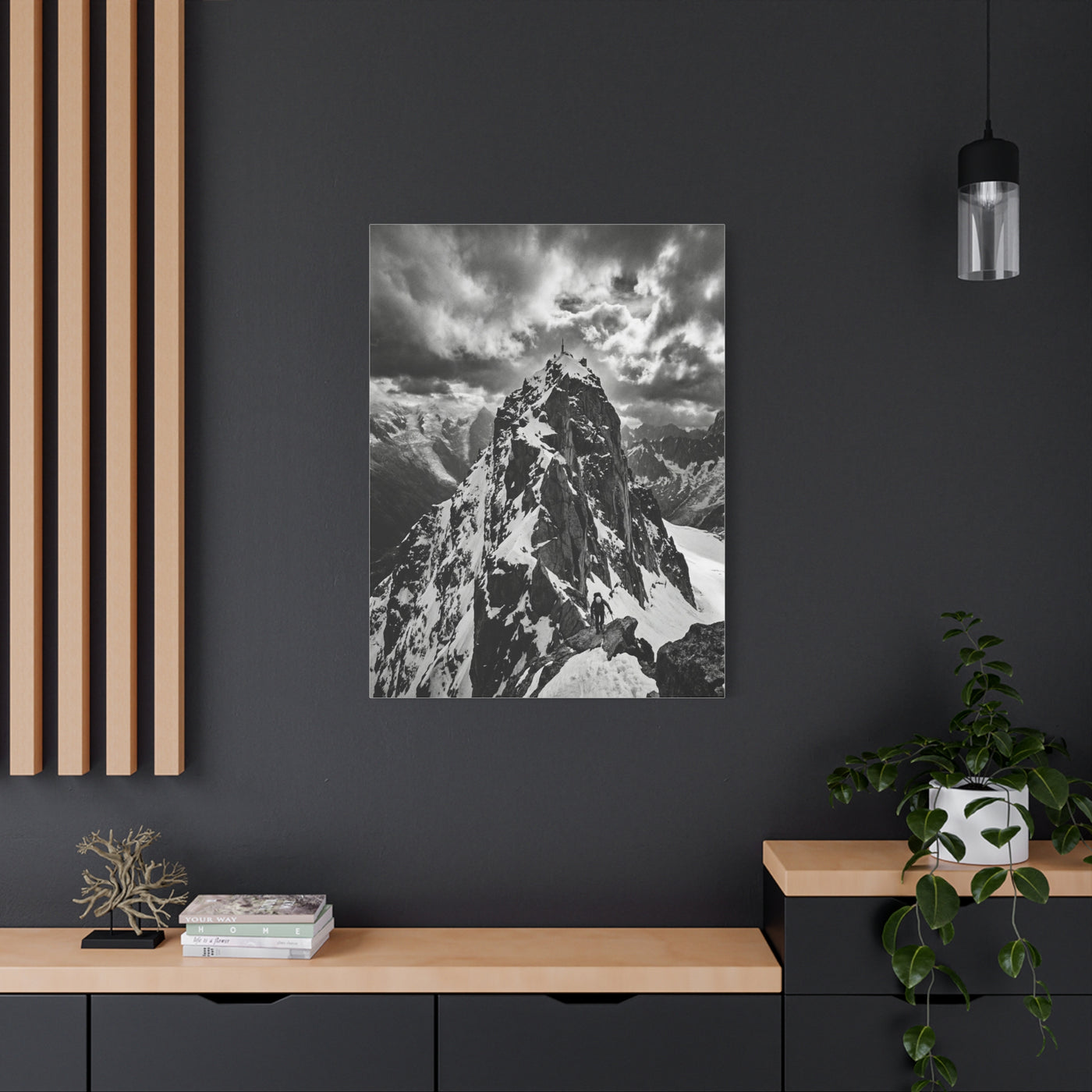 Dramatic Monochrome Alpine Storm Wall Art & Canvas Print