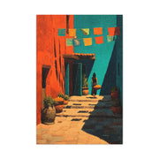 Mexican Market Street Folk Scene Wall Art & Canvas Print