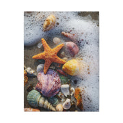 Seashells and Starfish on Ocean Shore Wall Art & Canvas Print