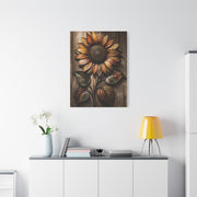 Hammered Metal Sunflower Sculpture Wall Art & Canvas Print