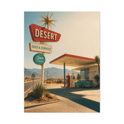 Desert Gas Station Americana Wall Art & Canvas Print