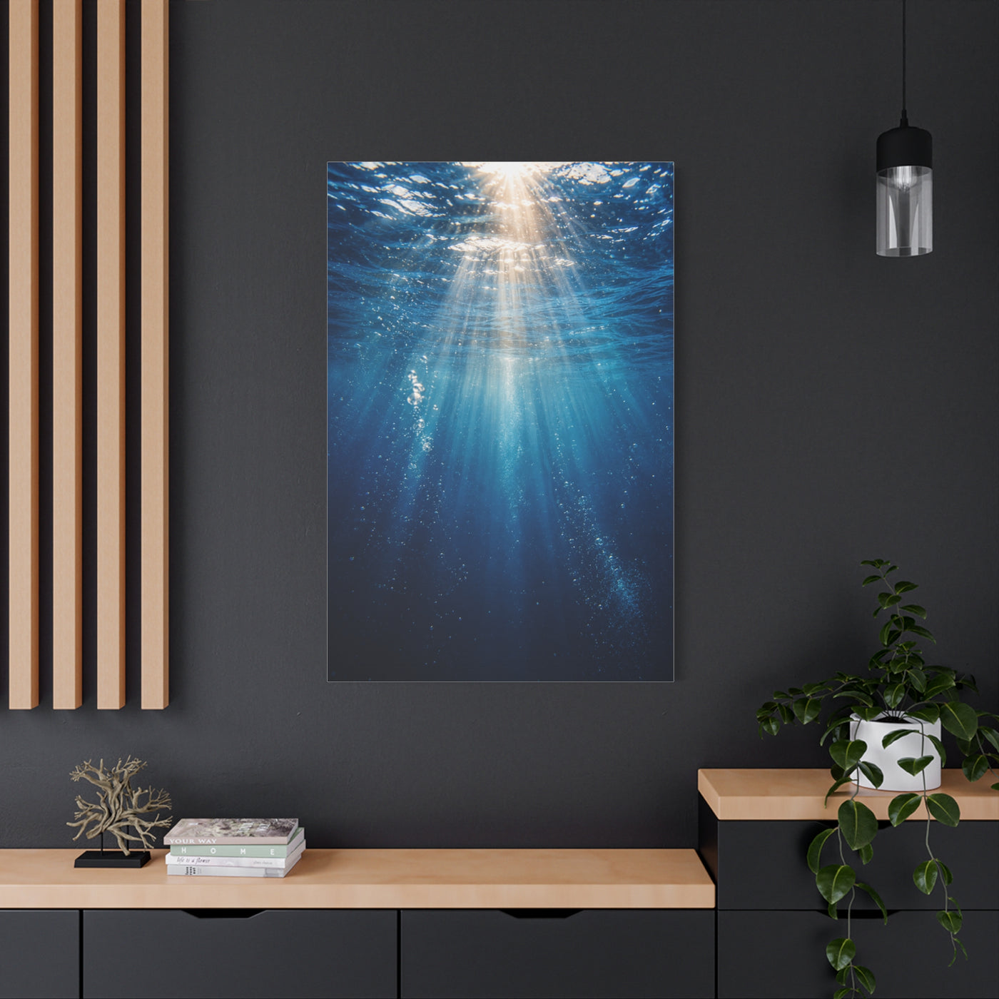 Underwater Sunlight Depth Ocean Scene Wall Art & Canvas Print