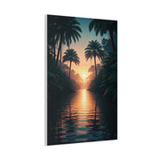 Tropical River Sunset Escape Wall Art & Canvas Prints
