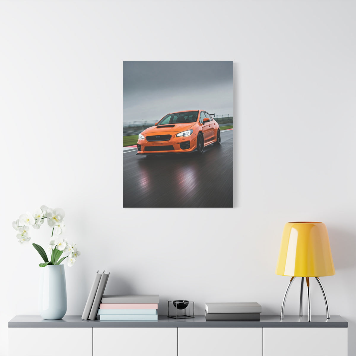 Subaru WRX STI Wet Circuit Rally Attack Wall Art & Canvas Prints