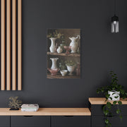 Antique Glassware Still Life Shelf Display Wall Art & Canvas Print