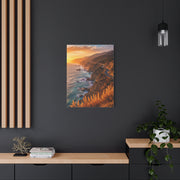 Malibu Coastal Cliffs at Golden Hour Wall Art & Canvas Print
