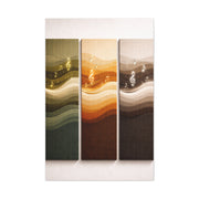 Harmonic Wave Triptych Panels Wall Art & Canvas Print
