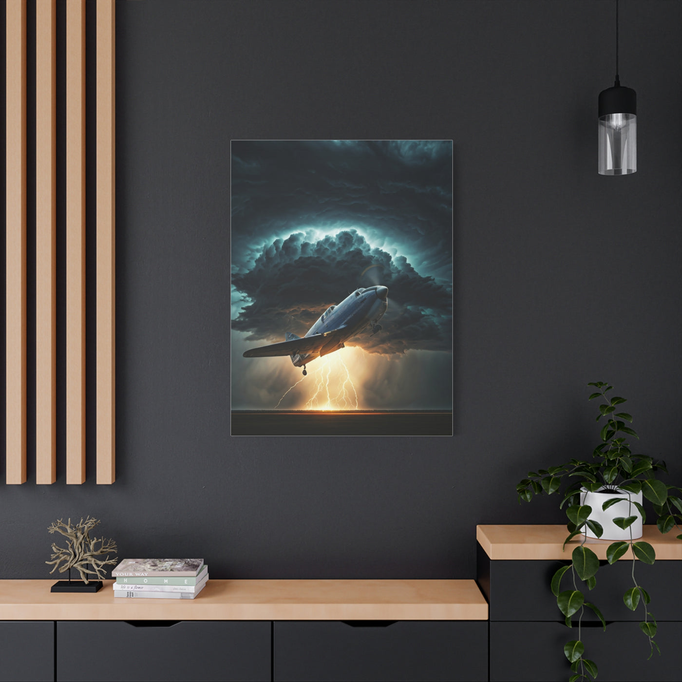 Stormbreaker Aircraft Through Lightning Skies Wall Art & Canvas Prints