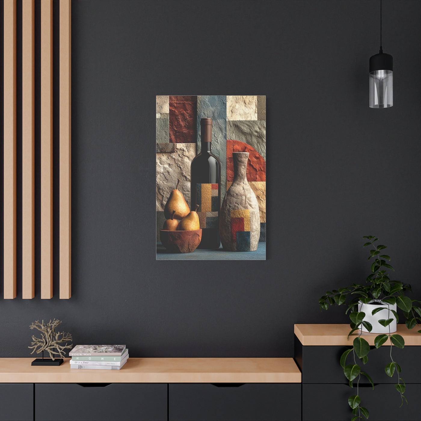 Contemporary Abstract Wine Still Life Wall Art & Canvas Print