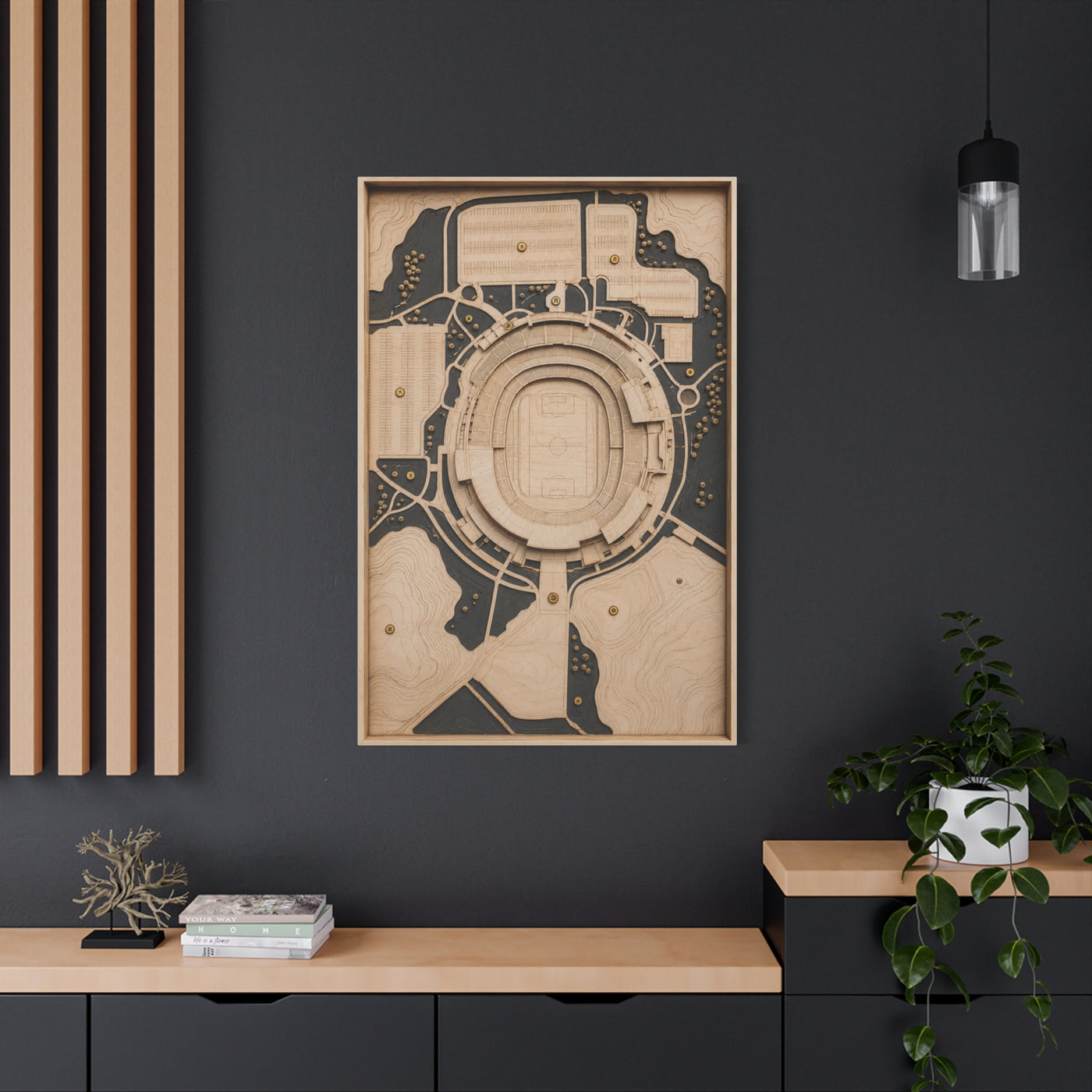 Topographic Stadium Map Sports Wall Art & Canvas Print