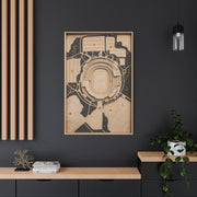 Topographic Stadium Map Sports Wall Art & Canvas Print