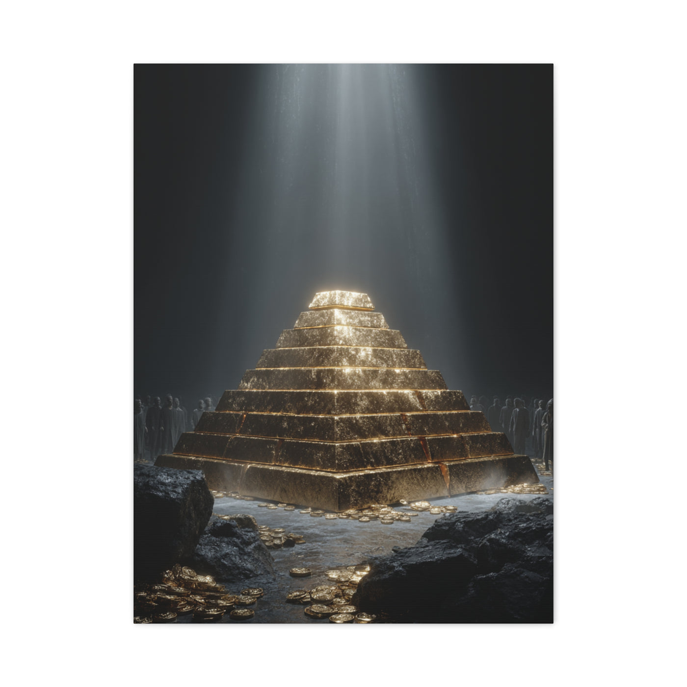 Monumental Gold Pyramid Treasury Wall Art & Canvas Print