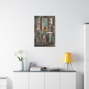 Mid-Century Modern Muted Geometric Color Block Wall Art & Canvas Print