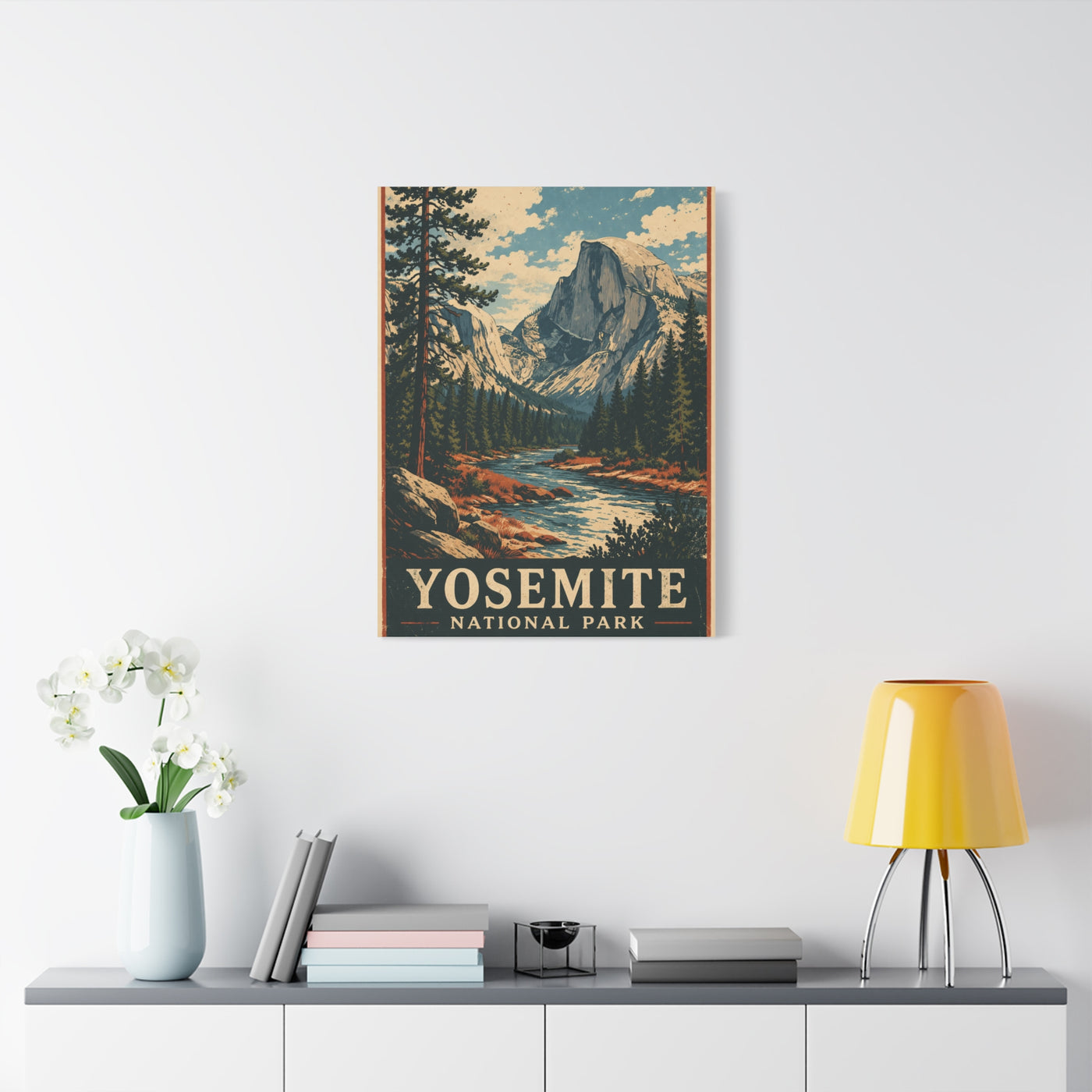Vintage Yosemite National Park Poster Wall Art & Canvas Print