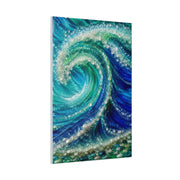 Crystal Ocean Curl Glass Texture Wall Art & Canvas Print