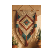 Southwestern Macrame Textile Wall Art & Canvas Print