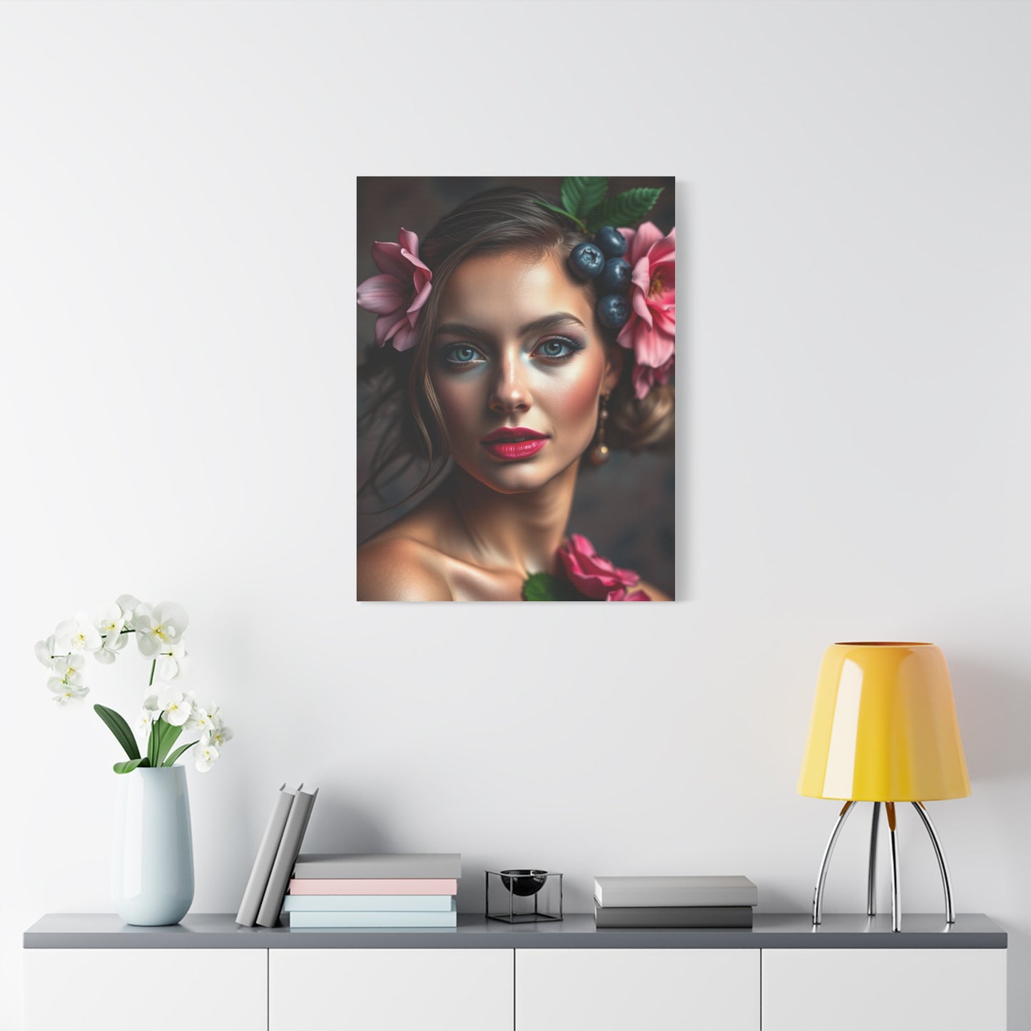 Supreme Blush and Blueberry Art Beautiful Collection Wall Art & Canvas Print