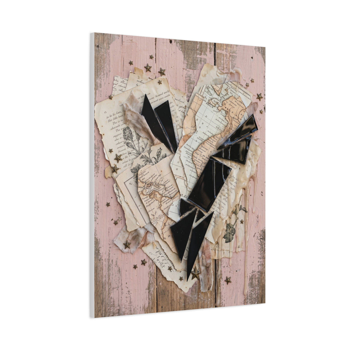 Reclaimed Mixed Media Heartless Romance Wall Art & Canvas Print