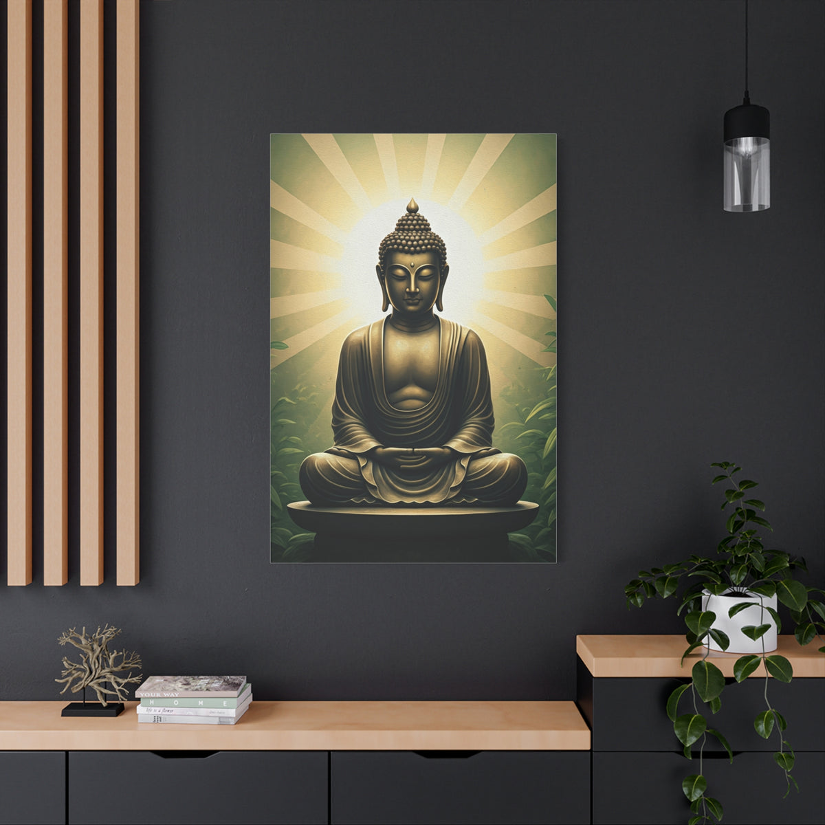 Sunburst Serenity Buddha Meditation Wall Art & Canvas Prints