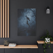 Solitary Raven on Twisted Branch Wall Art & Canvas Print