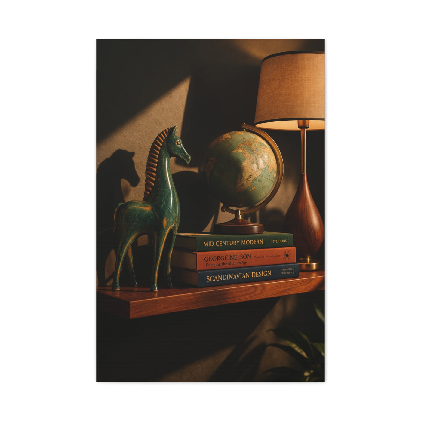 Mid Century Collector Shelf Still Life Wall Art & Canvas Print