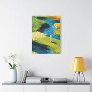 Impressionist Golf Course River Scene Wall Art & Canvas Print