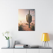 Desert Saguaro at Pastel Sunrise Wall Art & Canvas Prints